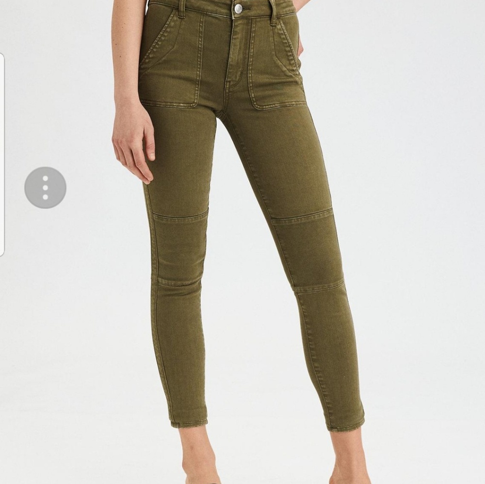 Cargo Style Highrise Crop Jeggings